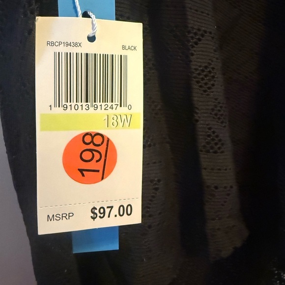 Bleu Rod Beattie Black lace fly away‎ tankini Top NWT plus size 18W whimsigoth - Picture 10 of 10